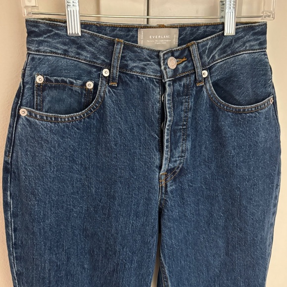 Everlane Curvy '90s Cheeky Straight Jean in Deep Atlantic Blue Organic Cotton 26 - Picture 2 of 11